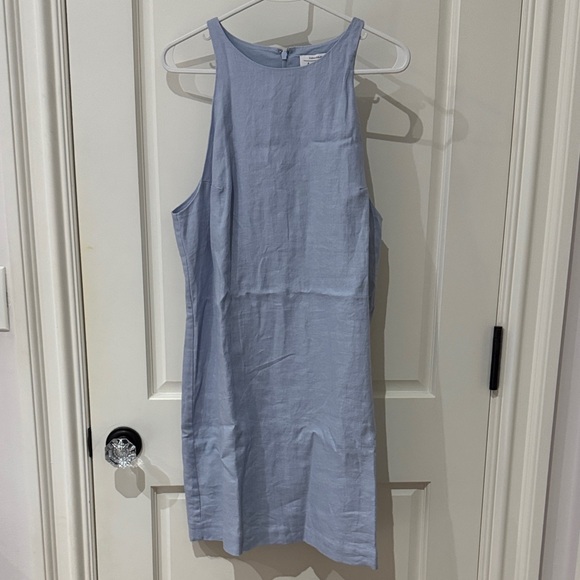 & Other Stories Light Blue Linen Midi Dress - Picture 4 of 4